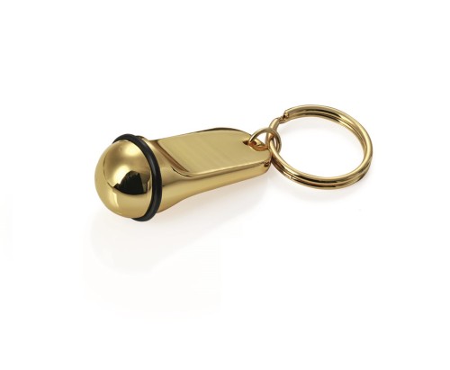 Schlüsselanhänger. Zinkguss. mit Gummiring, ohne Gravur.