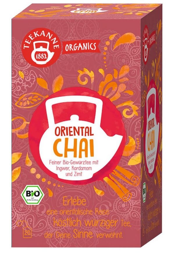 Teekanne Organics Oriental Chai, Inhalt: 20 Beutel - Glasportion.