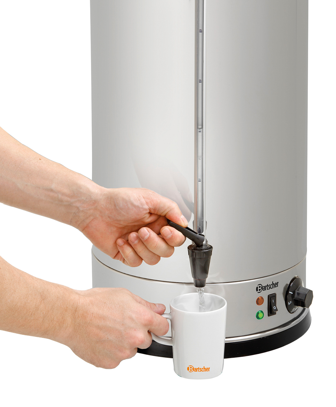 Bartscher Heißwasser-Spender 28L | Inhalt: 28Liter | Maße: 40 x 38,5 x 63,5 cm. Gewicht: 5,3 kg