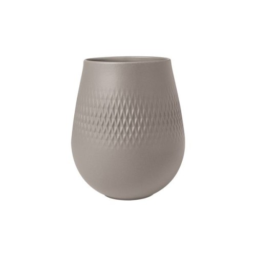 Villeroy & Boch Manufacture Collier taupe Vase Carré klein, Inhalt: 1,1 l