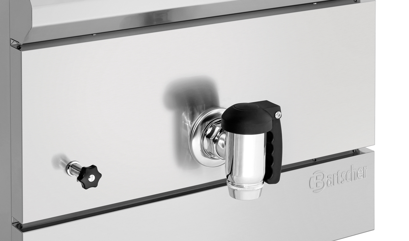 Bartscher Elektro-Kochkessel, 135L |Eigenschaften: Automatische Füllstandskontrolle |Maße: 80 x 90 x 90,0 cm. Gewicht: 145,8 kg