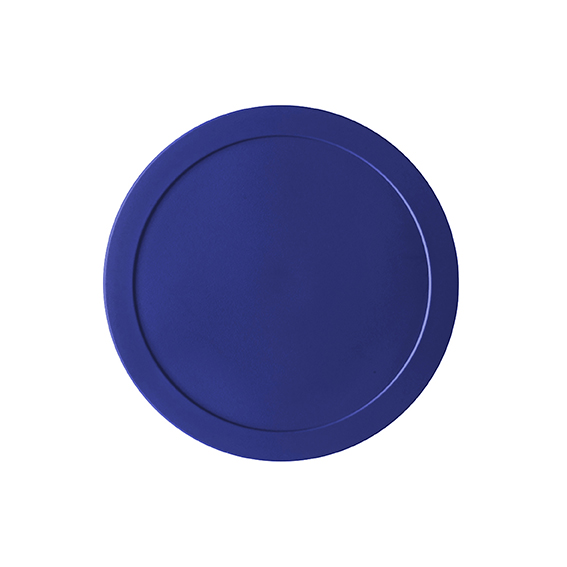 Kunststoffdeckel rund 18 cm - blau - Form: System. Hersteller: Eschenbach. "Made in Germany".