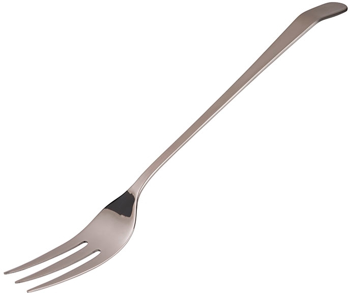 Serviergabel, 3 Zinken 9 x 4 cm, Griff: 21 cm 18/10 Edelstahl Vorderteil poliert Stiel mattiert Stielende gebogen
