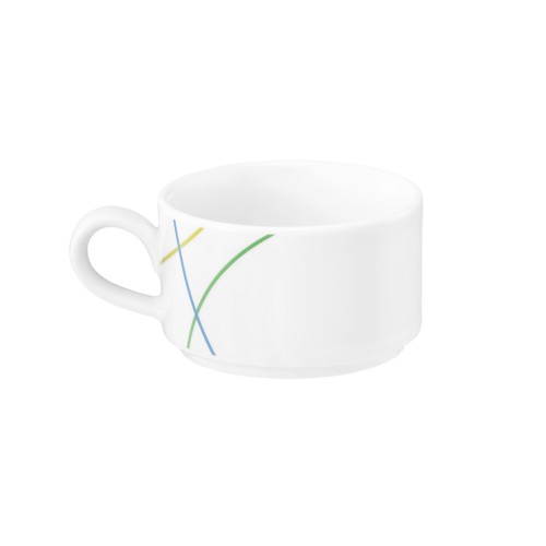 Seltmann Obere zur Moccatasse 0,09 l, rund, Form: Community, Dekor: 57403 Green Line, hohe Kantenschlagfestigkeit, Made in Germany