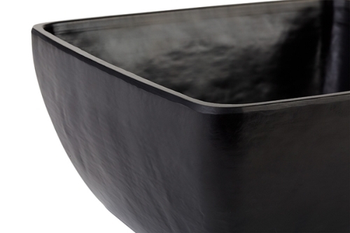 Schale -SLATE- 19 x 19 cm, H: 9 cm Melamin, schwarz, Schieferlook 1,5 Liter spülmaschinengeeignet stapelbar nicht