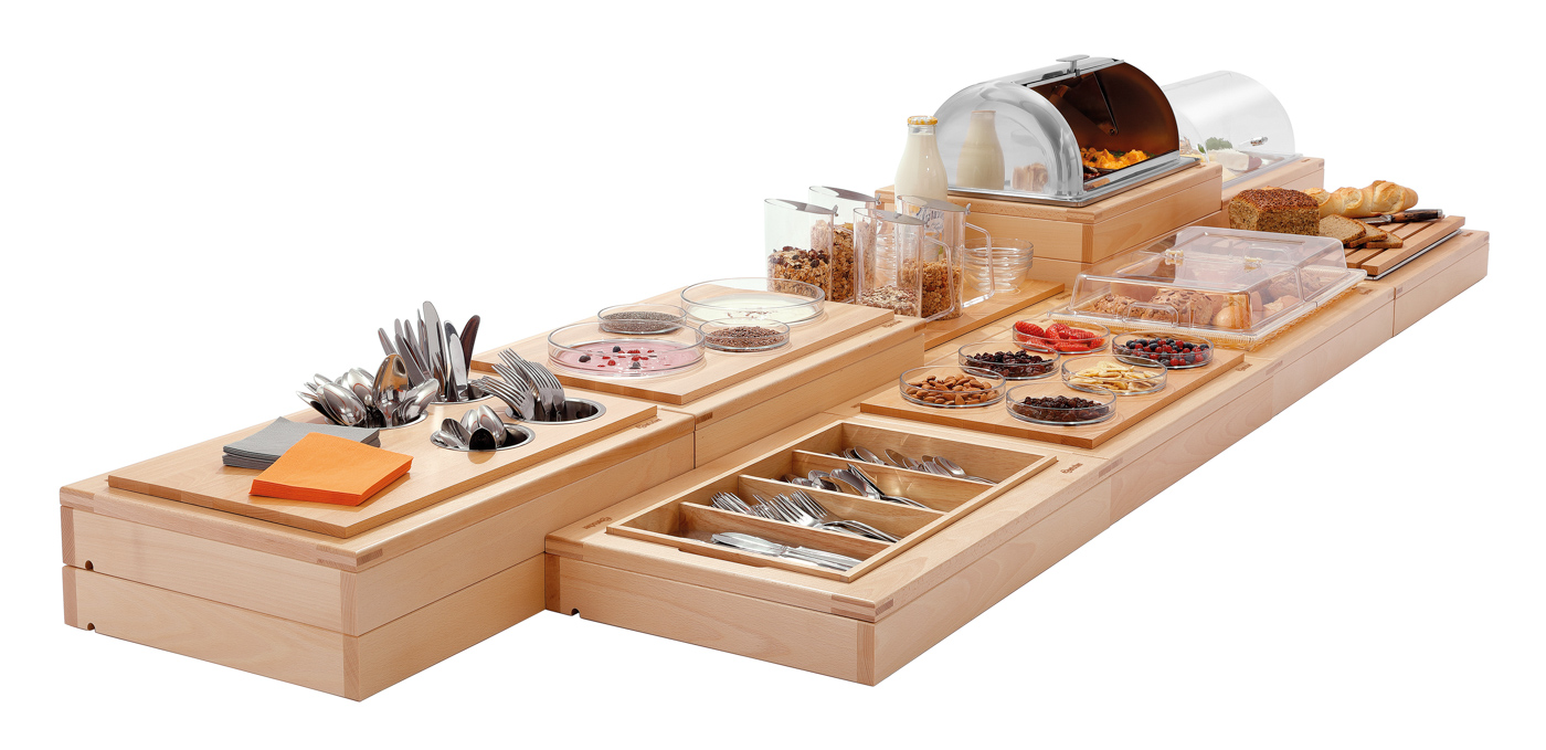 Bartscher Buffet-System Set GLS4 | Set bestehend aus: 2 Glasschalen, Ø 12 cm, Inhalt: 0,3 Liter | Maße: 58 x 40,5 x 198 cm. Gewicht: 7,8 kg