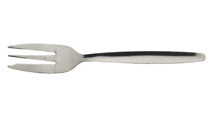 Kuchengabel MONITA, Edelstahl 18/0, Länge: 13,5 cm. Materialstärke 1,5 mm.