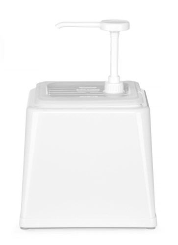Pump-Soßenspender, HENDI, 2,5L, Weiß, 230x210x(H)250mm