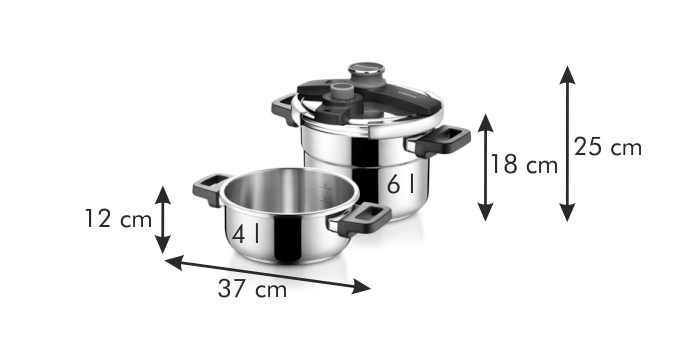 Schnellkochtopf ULTIMA DUO 4,0 und 6,0 l