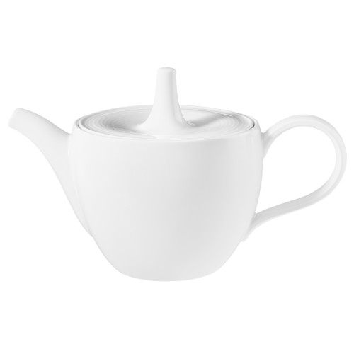 Seltmann Kanne 1,30 l, rund mit Relief, Form: Beat, weiss, hohe Kantenschlagfestigkeit, Made in Germany