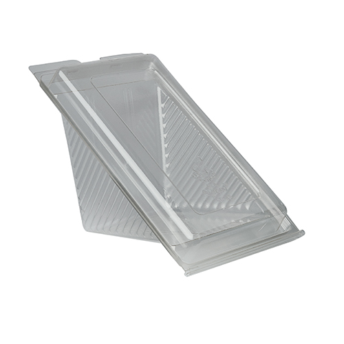 50 Sandwichboxen mit Klappdeckeln, PLA "pure" eckig 9 cm x 11,1 cm x 19 cm transparent groß von PAPSTAR