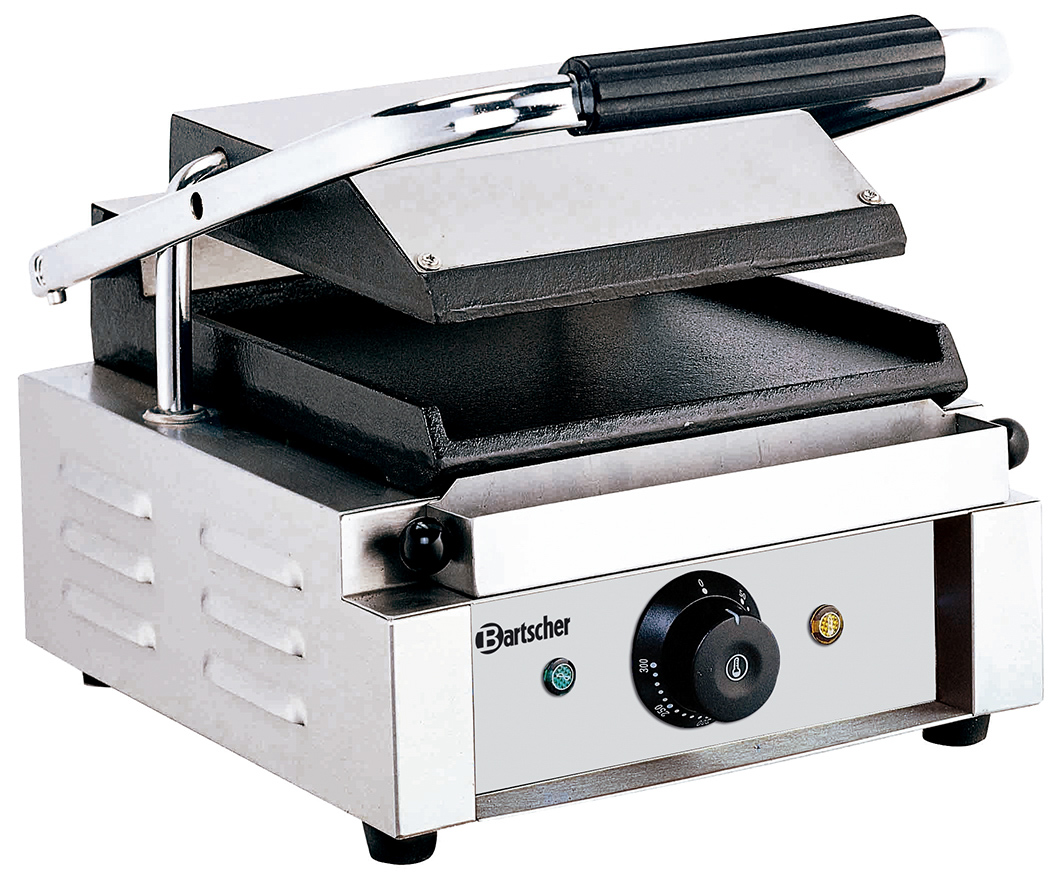Bartscher Kontaktgrill 1800 1G | Programmierung:- | Maße: 29 x 39,5 x 21,0 cm. Gewicht: 12,7 kg