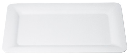 Tablett GN Melamin mit breitem Rand, aus reinweißem Melamin, schwere Qualität GN: 1/1, Länge: 53 cm, Breite: 32,5 cm, Höhe: 2,5 cm