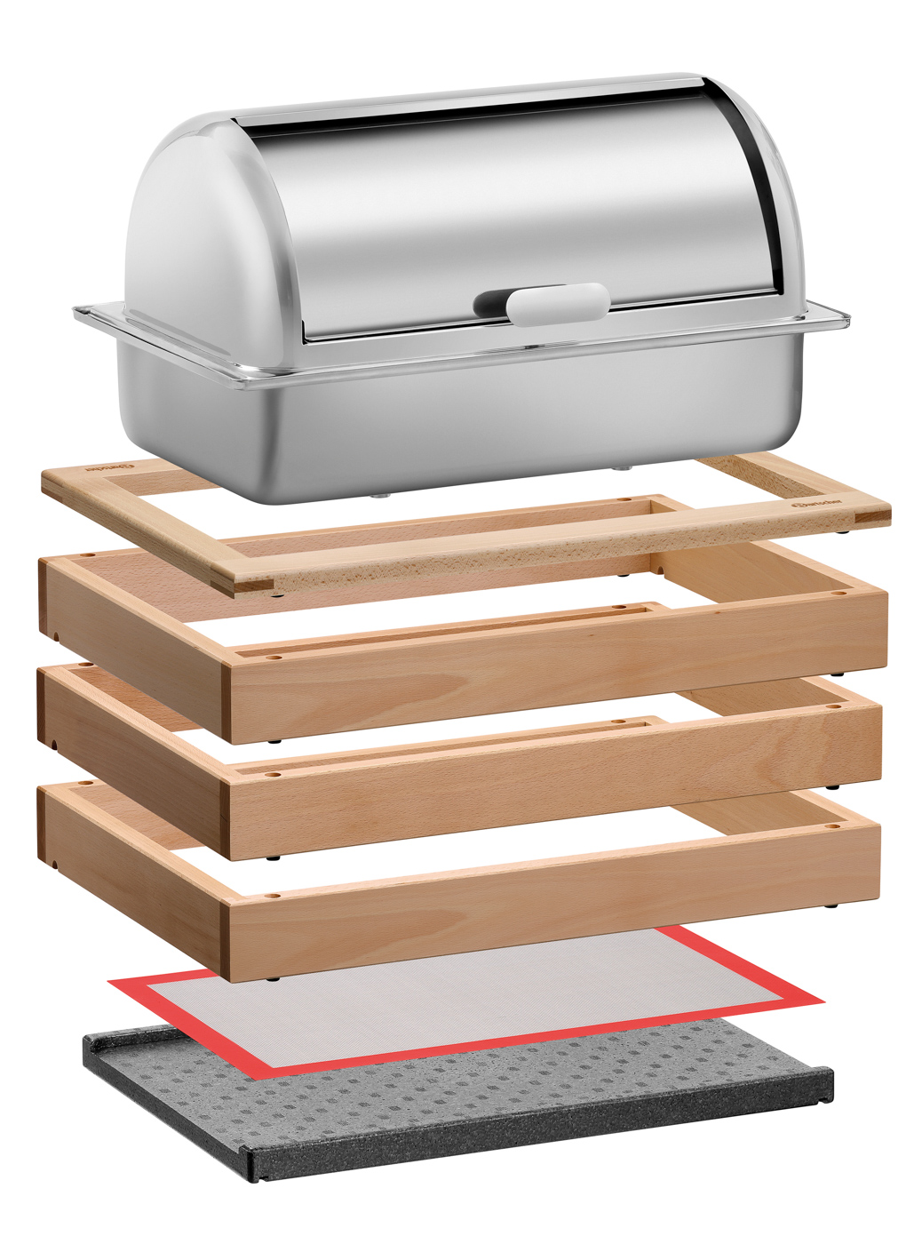Bartscher Abschlussrahmen Buffet-System CD | Modul-Art: Abschlussrahmen ,Buffet-System Set CD3-1/3 | Maße: 58 x 40,5 x 24 cm. Gewicht: 1,1 kg