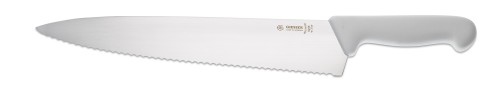 Giesser Küchenmesser Wellenschliff weißer Griff