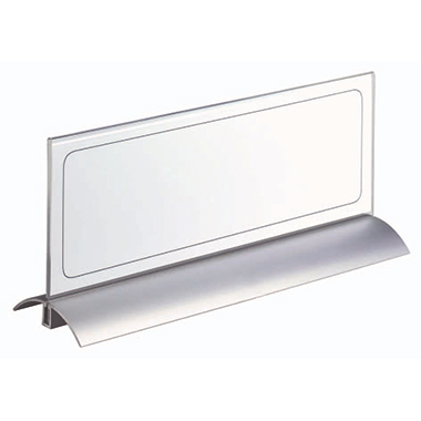 DURABLE Tischnamensschild DESK PRESENTER DE LUXE 297 x 105 mm (B x H) Acryl/Aluminium transparent