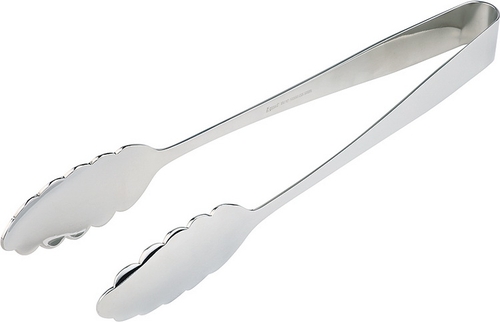 Gebäckzange 8,5 x 4 cm, Länge 27,5 cm 18/8 Edelstahl hochglanzpoliert, fugenlos spülmaschinengeeignet