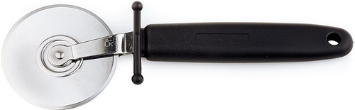 Pizzateigschneider Ø 6 cm, Länge 18,50 cm Edelstahl Griff aus Polypropylen zum einfachen Zerteilen von Pizza -ORANGE-