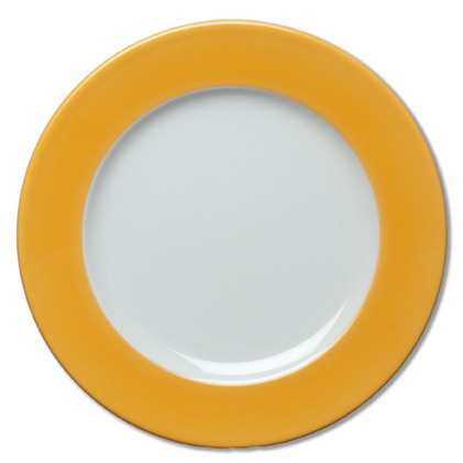 Dessertteller flach 20cm, Farbe: apricot / aprikose,