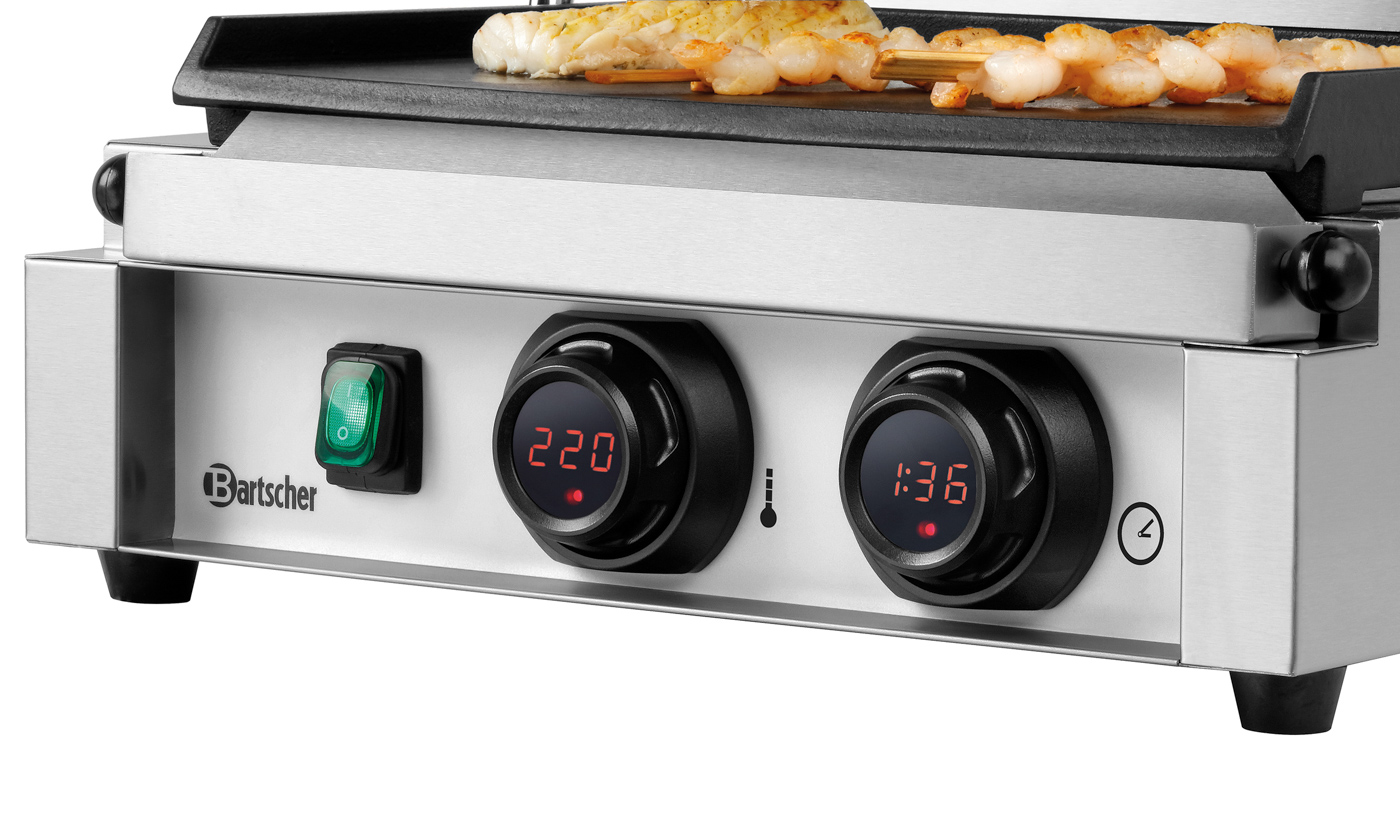 Bartscher Kontaktgrill "Panini-MDI" 1G |Programmierung: - | Maße: 40,5 x 41 x 24,0 cm.Gewicht: 18,1 kg