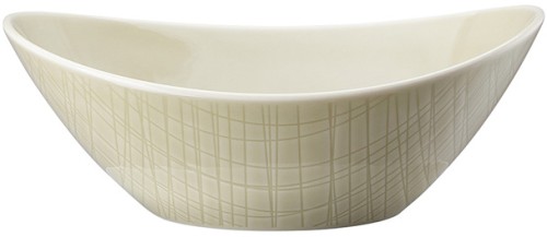 Mesh Colours Cream (beige) von Rosenthal, Schale oval 20x15 cm, aus Porzellan