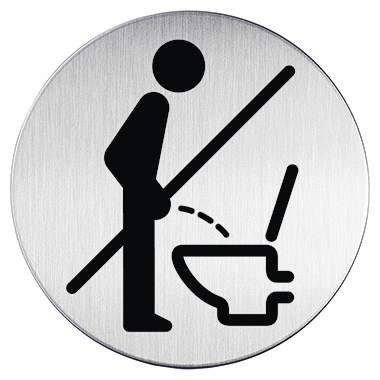 DURABLE Piktogramm Türschild PICTO 83mm Edelstahl, gebürstet silber metallic Bitte setzen