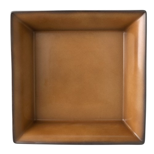 Seltmann Bowl 5160 25x25x7 cm, eckig, Form: Buffet-Gourmet, Dekor: 57125 caramel, hohe Kantenschlagfestigkeit, Made in Germany