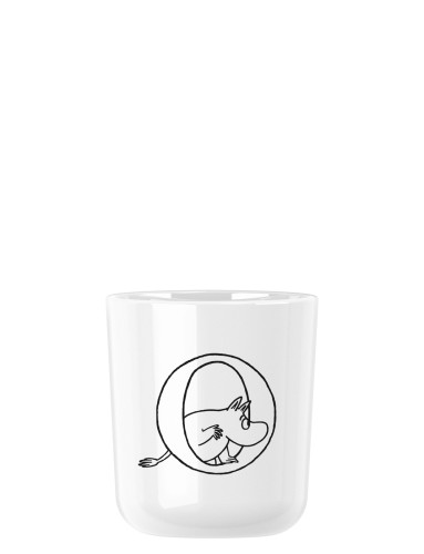 Moomin ABC Tasse - O 0.2 l. weiß, Maße: 74 x 74 x 83 mm