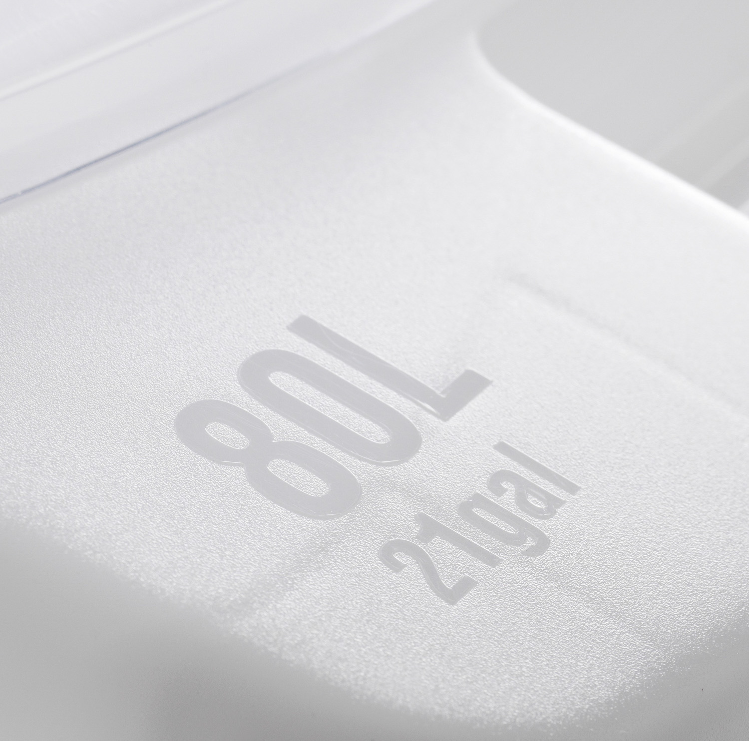 ARAVEN Vorratsbehälter 655x435x560mm mit 80 Liter Fassungsvermögen, durchsichtig