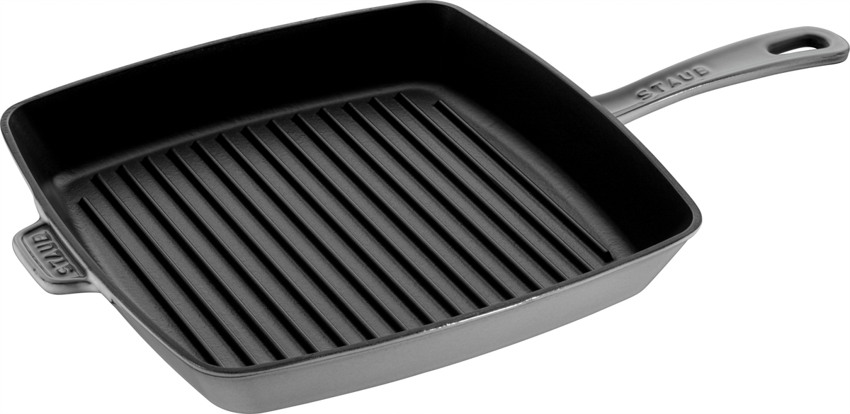 American Grill, 30 cm, quadratisch, Gusseisen, Graphit-Grau, Serie: Grill Pans. Marke: Staub