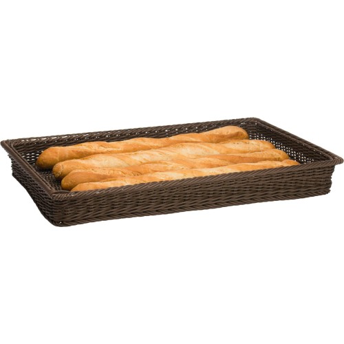 Westmark Korb rechteckig mit Metallrahmen, 60 x 40 x 7 cm, braun