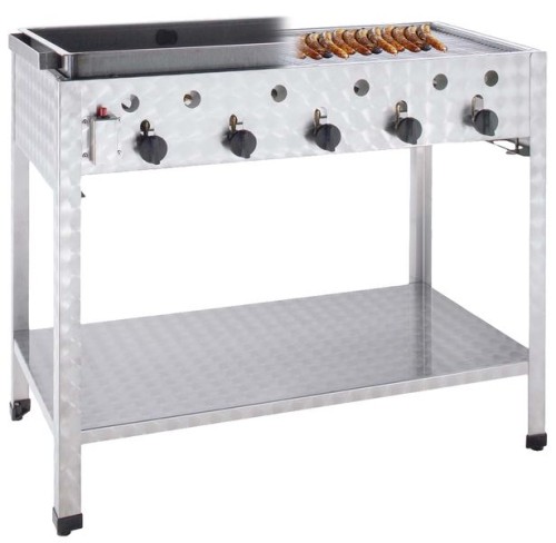 NEUMÄRKER Gas-Kombi-Standbräter - 5 Brenner nur für Propan-/Butangas 980x530x830 mm