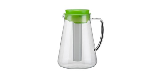 Glaskrug TEO 2.5 l, mit Teesieb und Kühleinsatz , rot