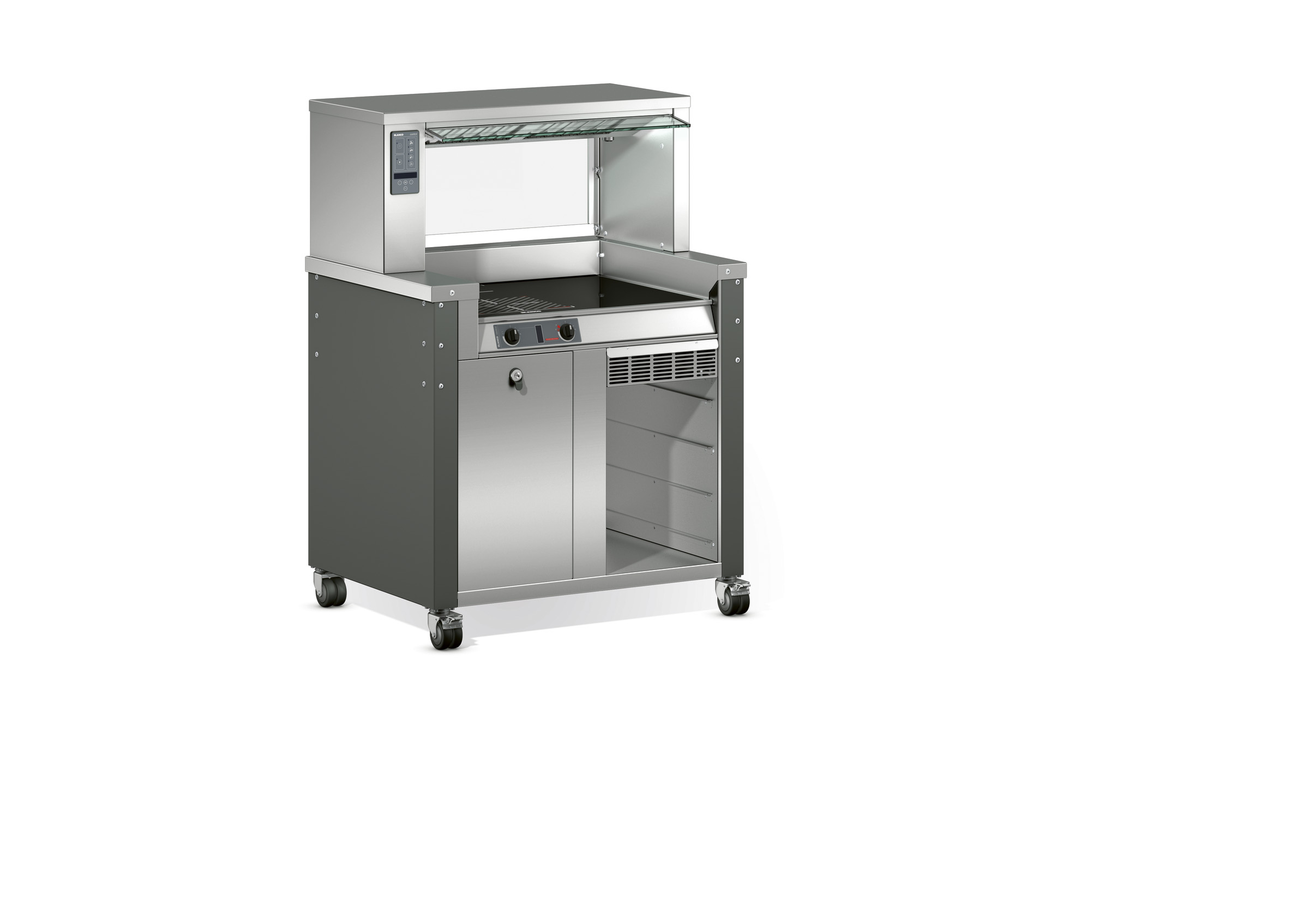 BLANCO Kochstation m. e. integrierten Induktionskochfeld, (2 Kochzonen), bedienseitig,links angeordnet (a. Wunsch