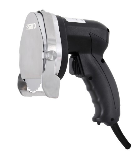 SARO Dönermesser / Gyrosmesser Modell ED 100 - Material Klinge: Edelstahl - Griff: Kunststoff - Elektrisches Messer mit 2 Klingen (gezahnt