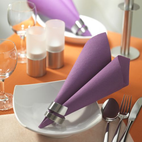 20 Servietten "ROYAL Collection" 1/4-Falz 40 cm x 40 cm lila von PAPSTAR