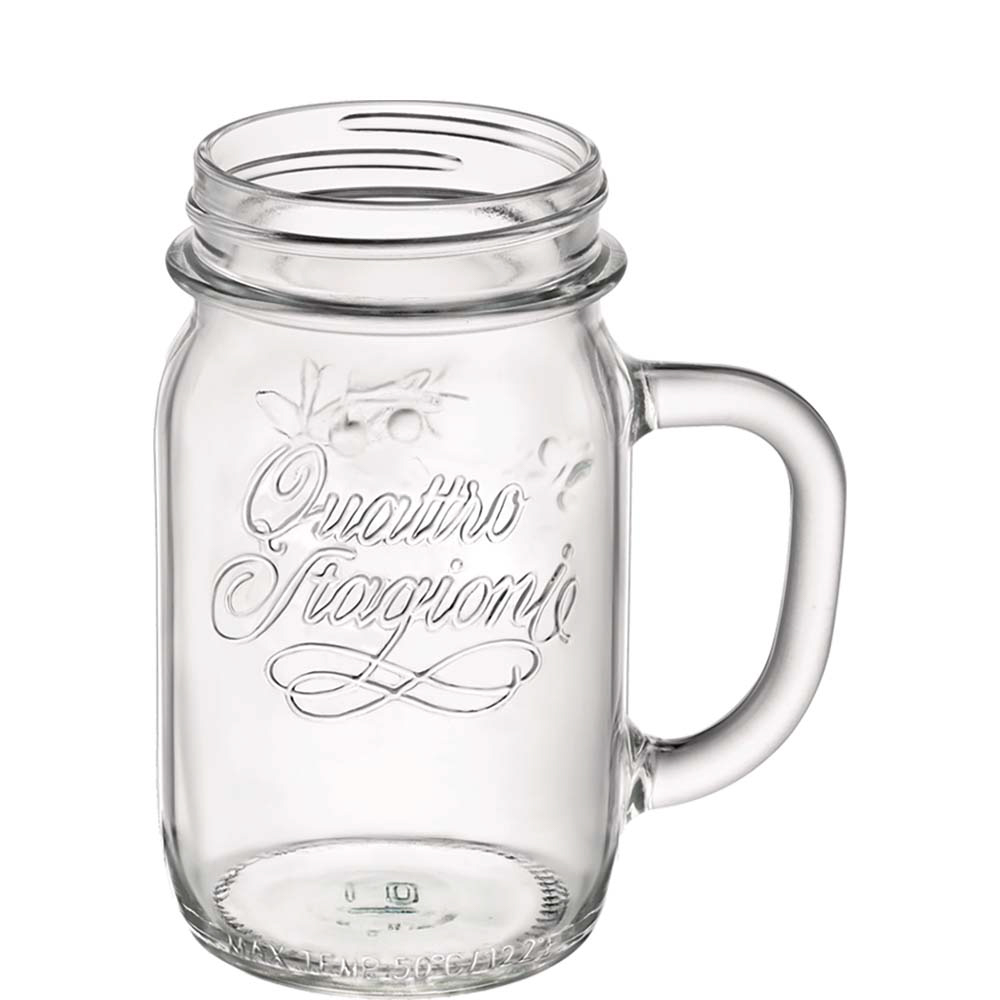 Bormioli Rocco Quattro Stagioni Henkelglas 41,5cl ohne Deckel, Glas