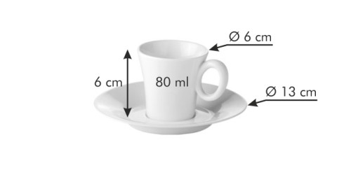 Espresso-Tasse ALLEGRO, mit Untertasse