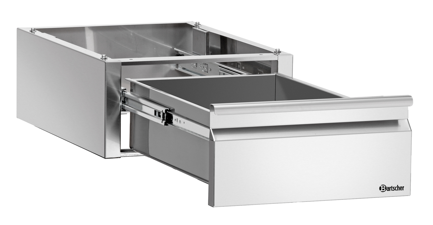 Bartscher Schublade 1 x 1/1 GN | Tiefe Innen: 526mm | Maße: 40 x 68,5 x 19,3 cm. Gewicht: 9 kg
