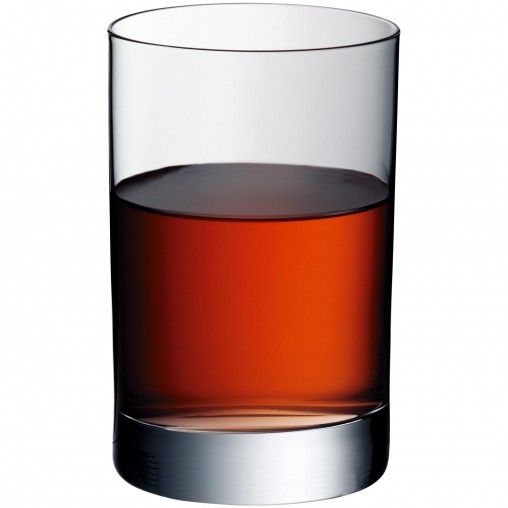 WMF Softdrinkglas, Inhalt: 290 ml, ungeeicht aus der Serie firstglass Manhattan. Durchm. 7 cm, Höhe 10,7 cm, bleifreies Kristallglas.