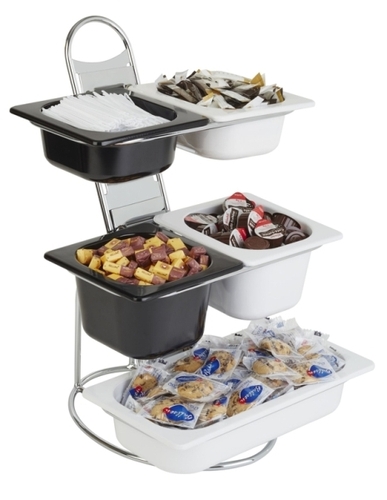 Buffet-Leiter -LITTLE GN- 31,5 x 32 cm, H: 48 cm Metall, verchromt