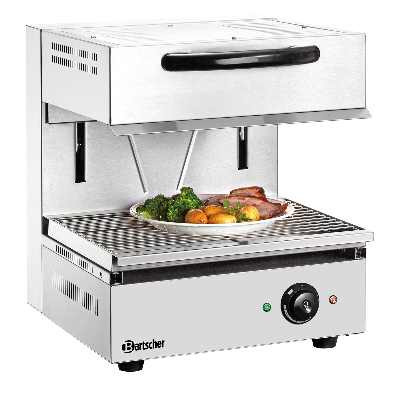 Bartscher Lift-Salamander 500-1Z |Fettauffangbehälter: Ja | Maße: 47 x 52,5 x 53,5cm. Gewicht: 38,8 kg