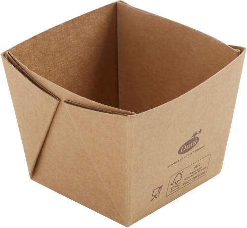 Duni Viking Cube Mini 250 ml Braun ungeteilt, 300 Stk/Krt (1 x 300 Stk)
