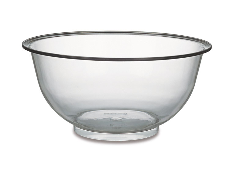 ARAVEN Schüssel aus Polycarbonat mit 380mm Durchmesser und 11 Liter Füllvermögen, durchsichtig