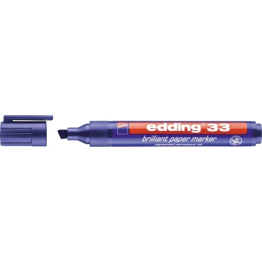 edding Pigmentmarker 33 brilliant paper marker 1-5mm blau Keilspitze nachfüllbar