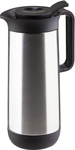 Helios Isolierkanne Contur Push mattiert 1,0 l