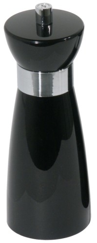Salz/Pfeffermühle für Salz Gehäuse aus schwarzem Hartkunststoff, Salzmühle mit robustem Kunststoff-Mahlwerk, Pfeffermühle mit