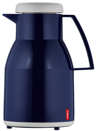 Helios Isolierkanne WASH, Inhalt: 1,0 Liter, Farbe: dunkelblau, spülmaschinengeeignet, Kunstoff, Qualitätsglas-Einsatz, Drehverschluß,