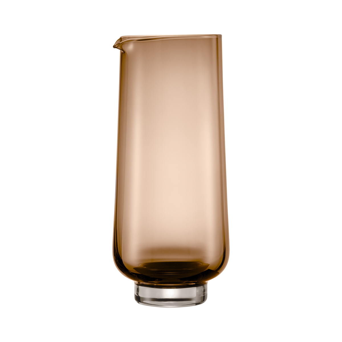 Wasserkaraffe -FLOW- Coffee 1100 ml, Ø 9,5 cm. Material: Glas farbig. Von Blomus.