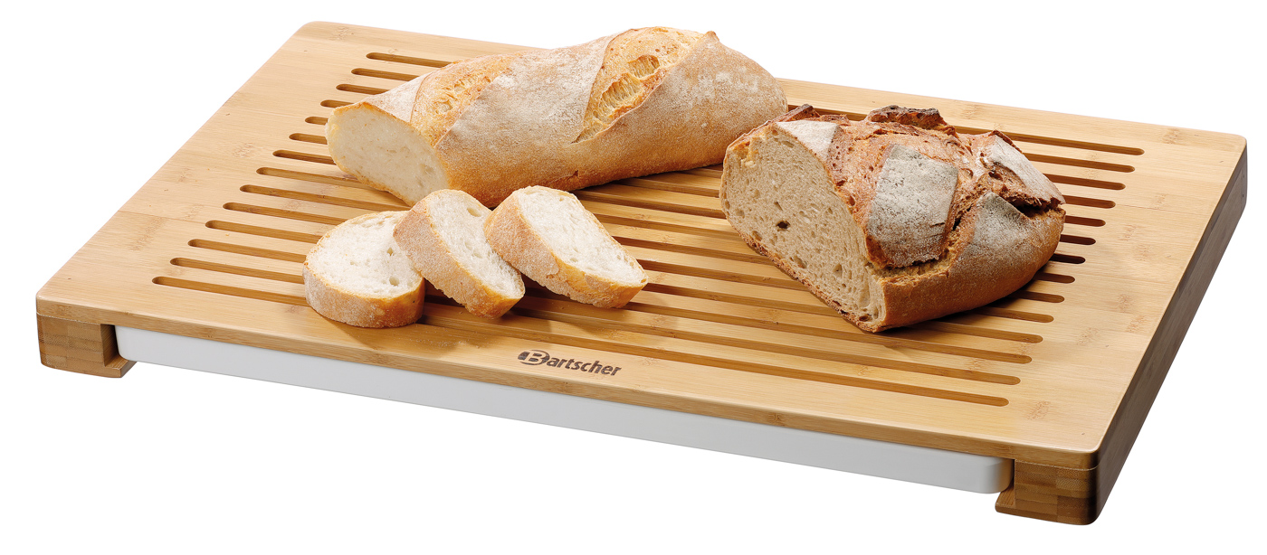 Bartscher Brot-Schneidebrett KSM600 | Eigenschaften: Krümelschale, Melamin | Maße: 60 x 40 x 43 cm. Gewicht: 3,2 kg